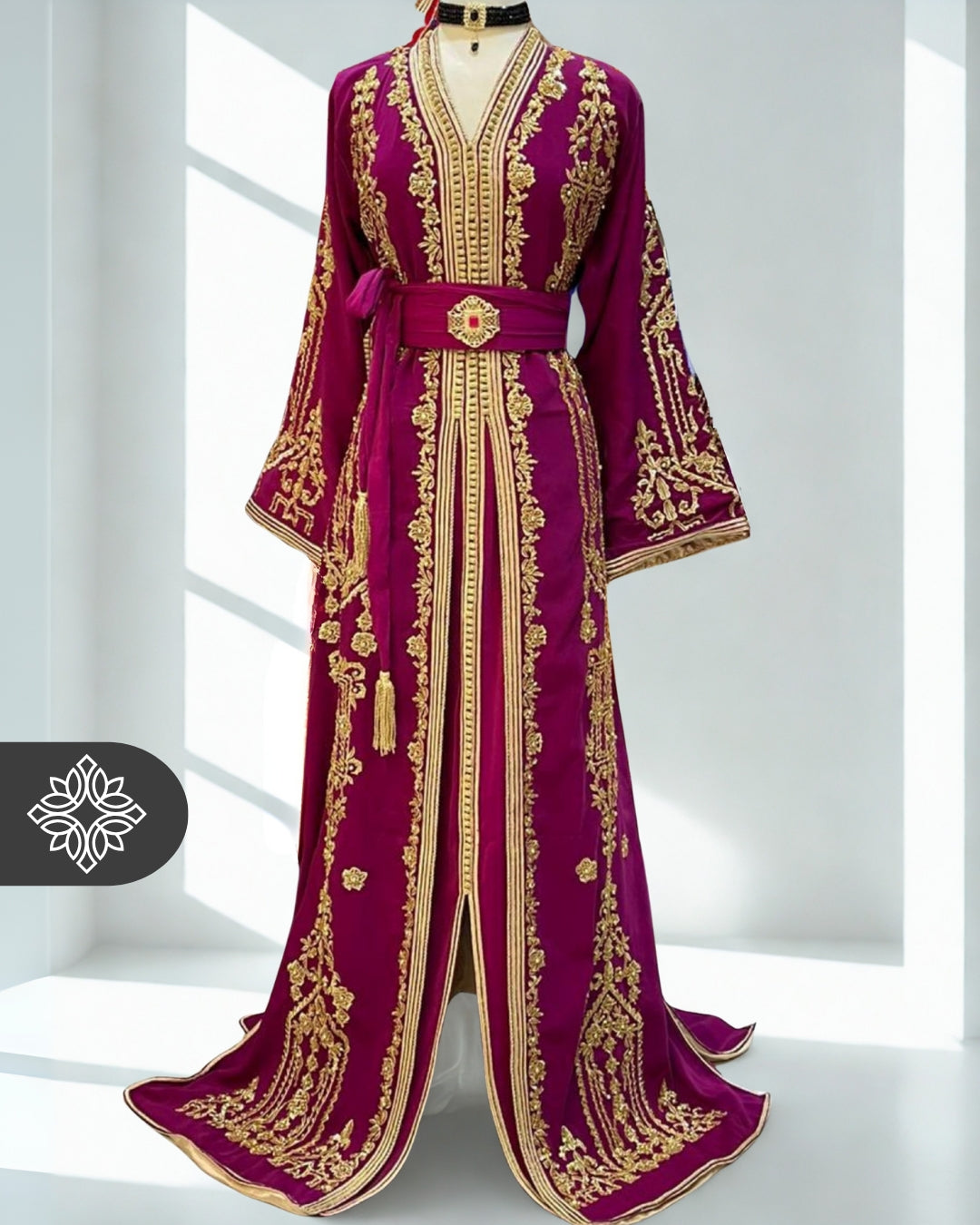 Moroccan Royal Deep Purple Kaftan