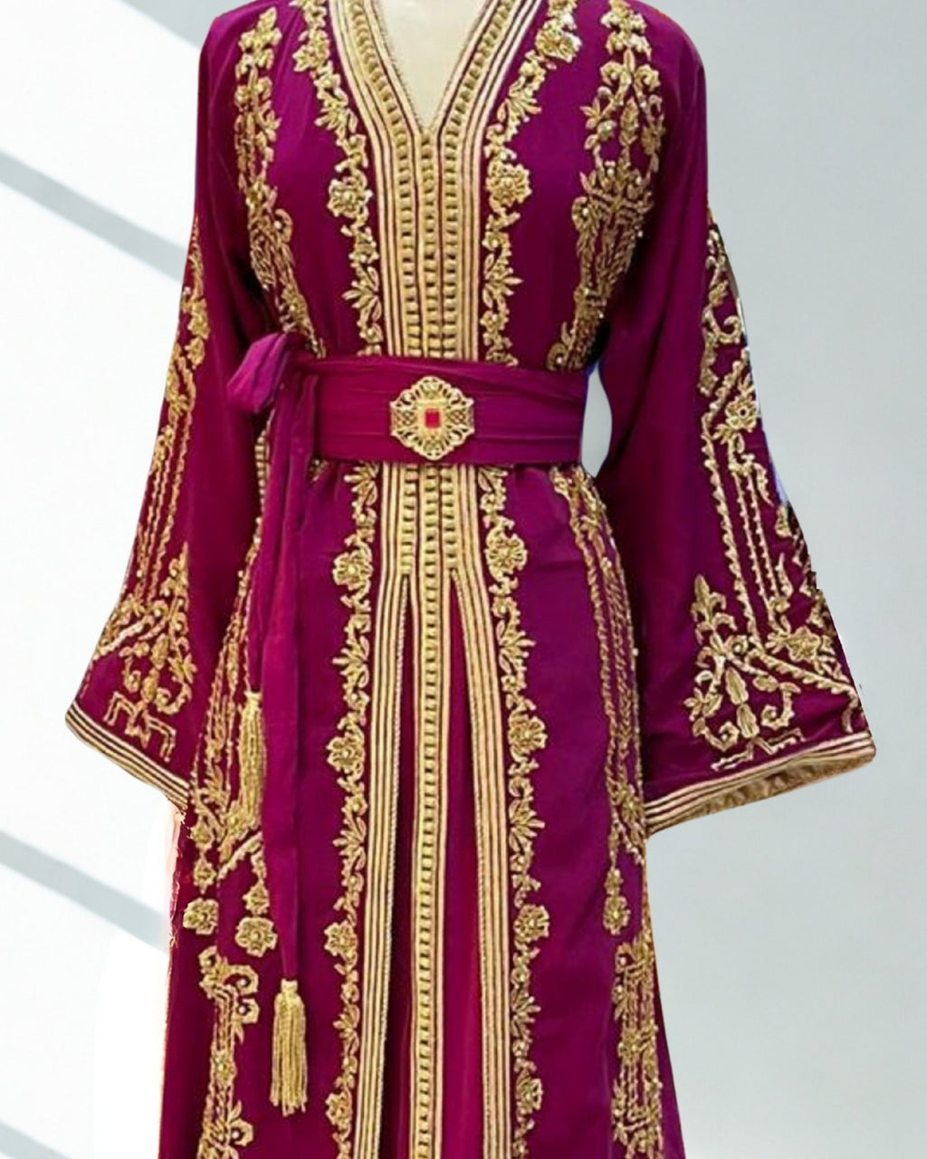 Moroccan Royal Deep Purple Kaftan
