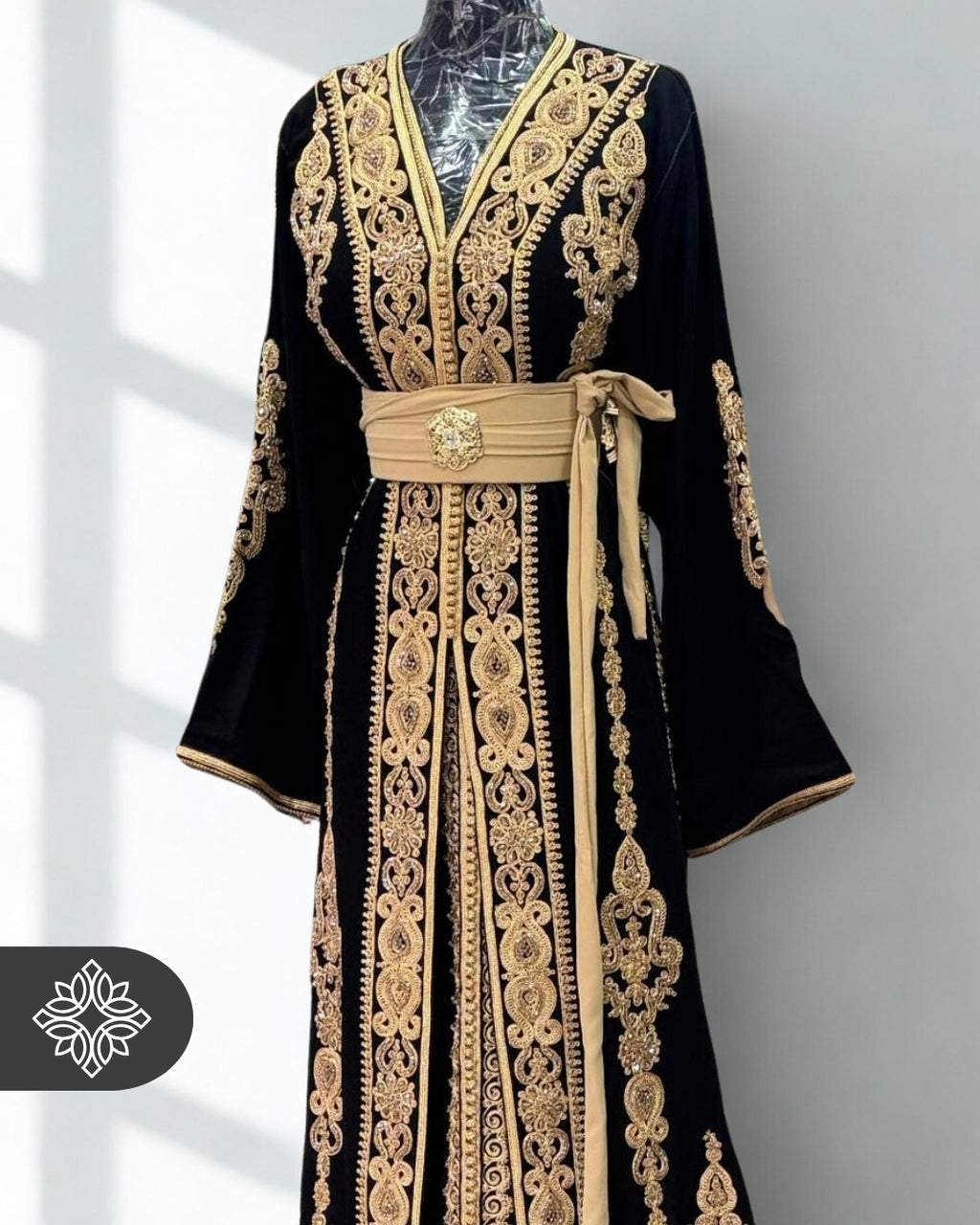 Fuchsia Moroccan Two-Piece Kaftan | Tonal Embroidery | Couture Takchita