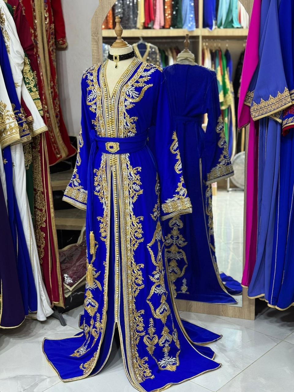 Moroccan Royal Blue Kaftan