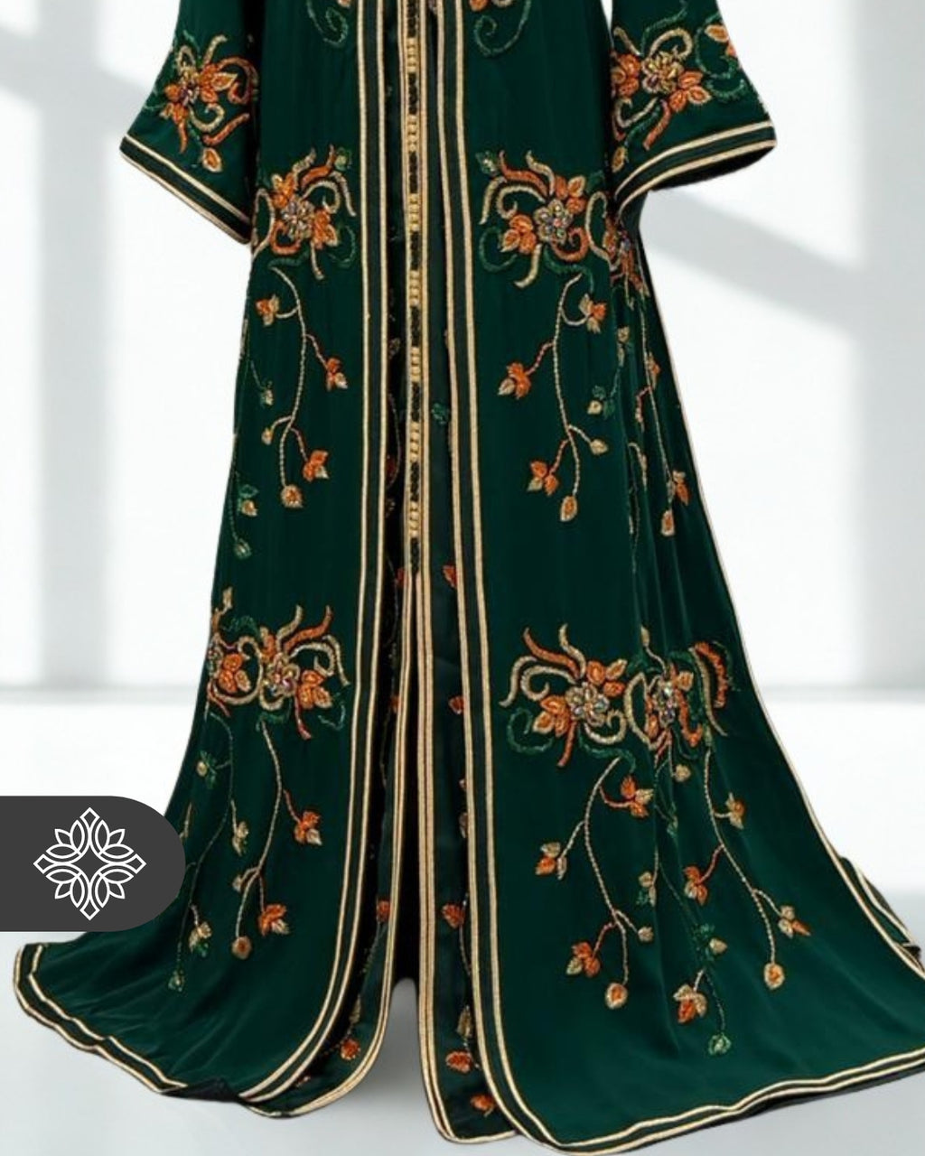 Royal Purple Moroccan Takchita | Elegant Two-Piece Kaftan | Moroccan Heritage Embroidery