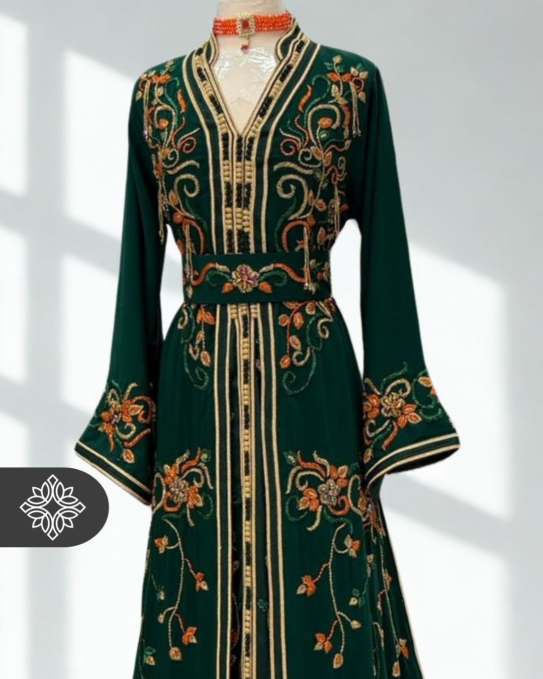 Royal Purple Moroccan Takchita | Elegant Two-Piece Kaftan | Moroccan Heritage Embroidery