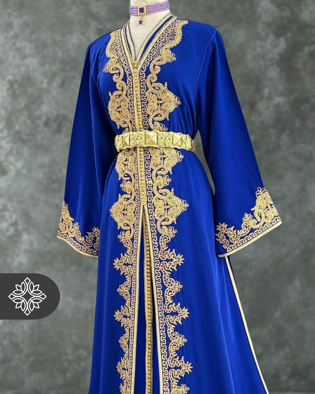Royal Ruby Red & Gold Two-Piece Takchita | Luxury Moroccan Two-Piece Caftan Dress