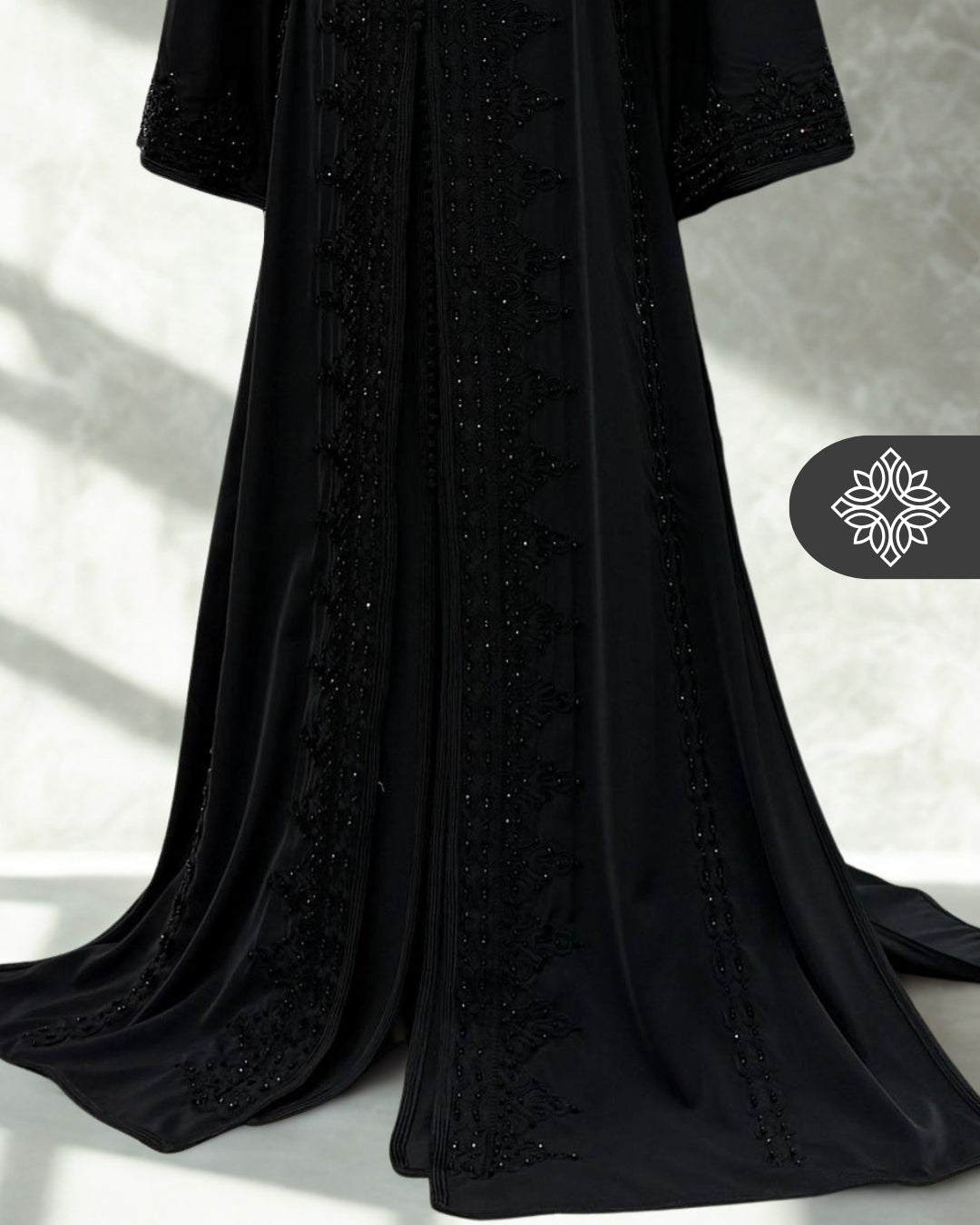 Imperial Teal Moroccan Takchita | Elegant Two-Piece Kaftan | Luminous Stone Detailing