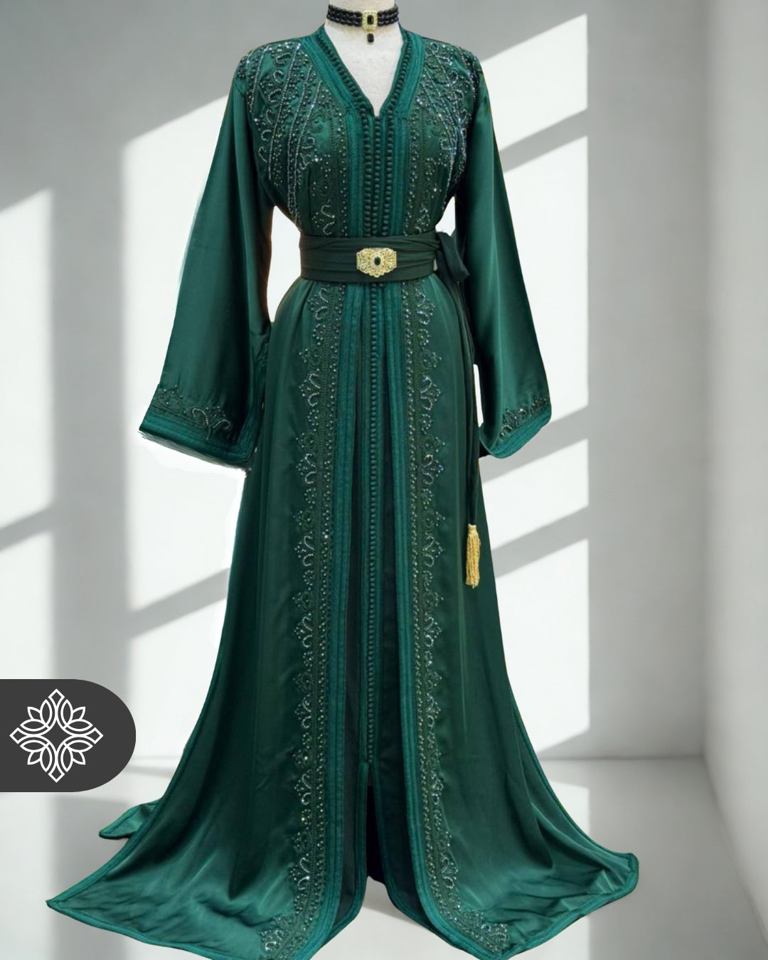 Moroccan Deep Green Kaftan