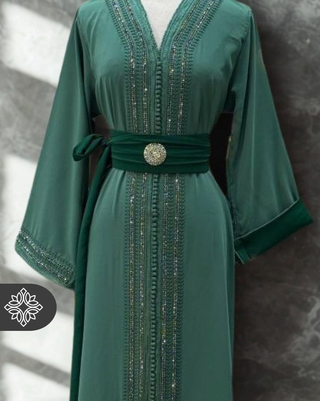 Moroccan Green Kaftan of Dreams & Luxury