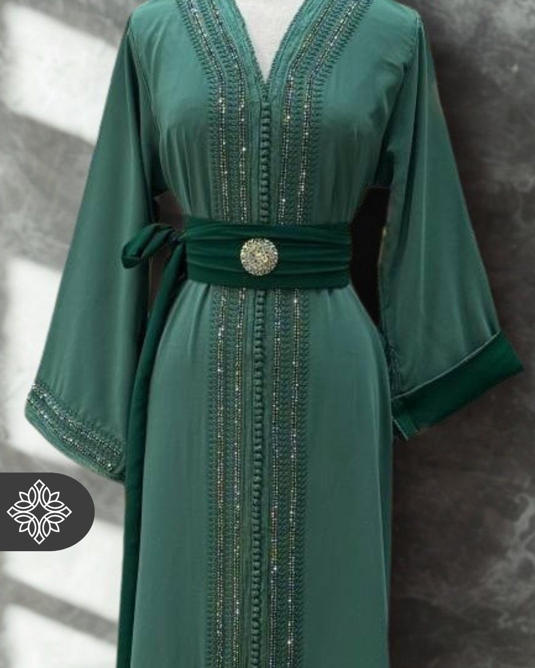 Moroccan Green Kaftan of Dreams & Luxury