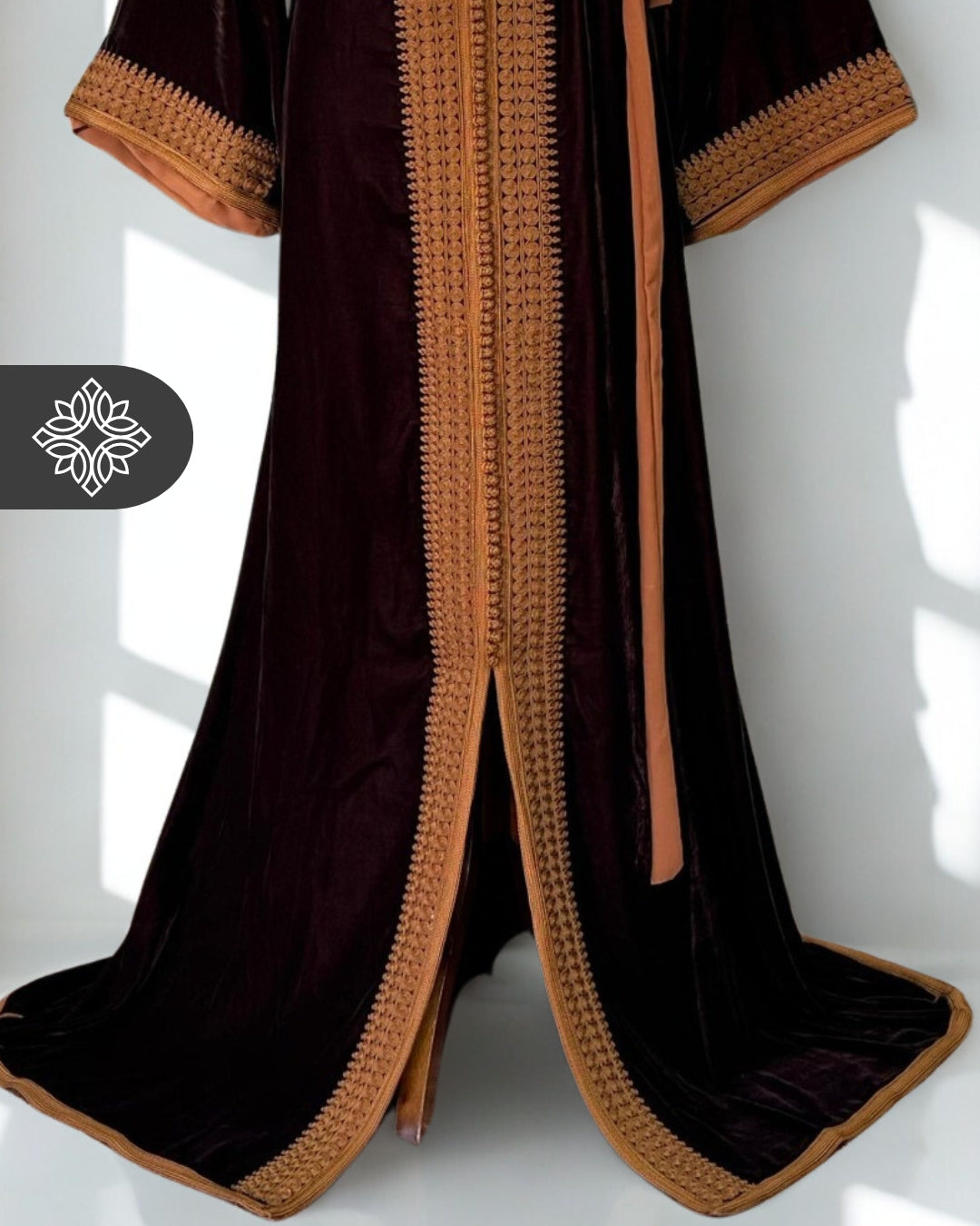 Moroccan Kaftan Red | Velvet One-Piece Caftan Dress