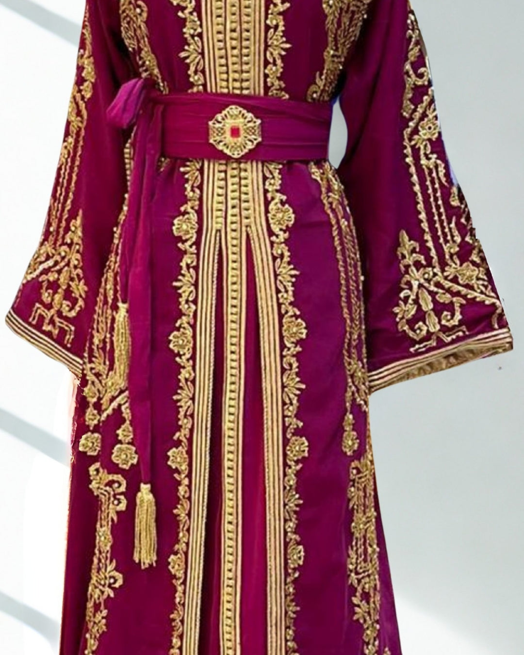 Moroccan Royal Deep Purple Kaftan