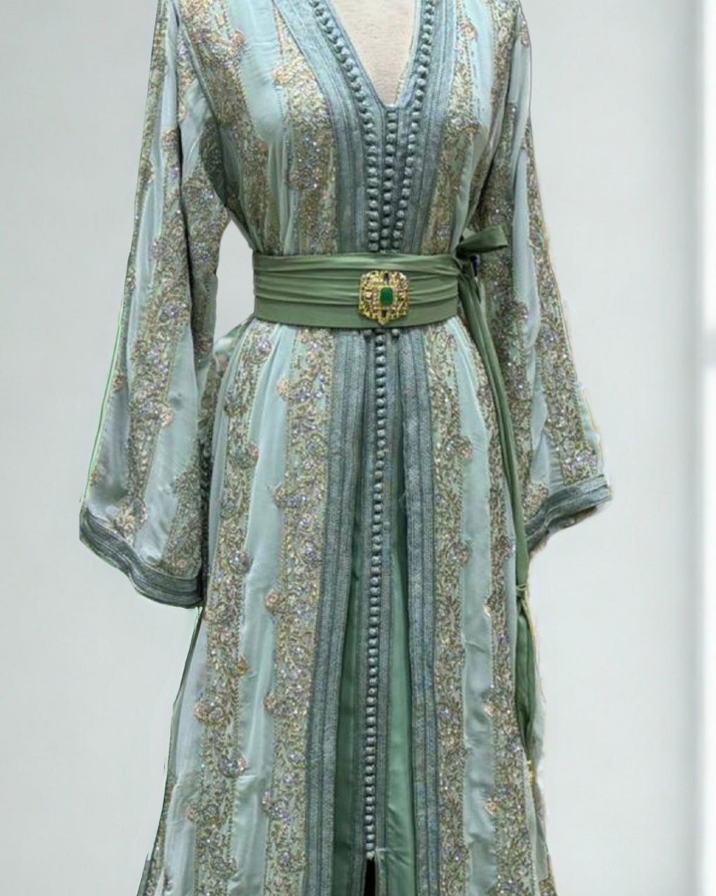 Moroccan Royal Light Blue Kaftan