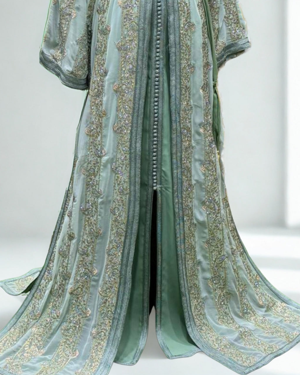 Moroccan Royal Light Blue Kaftan