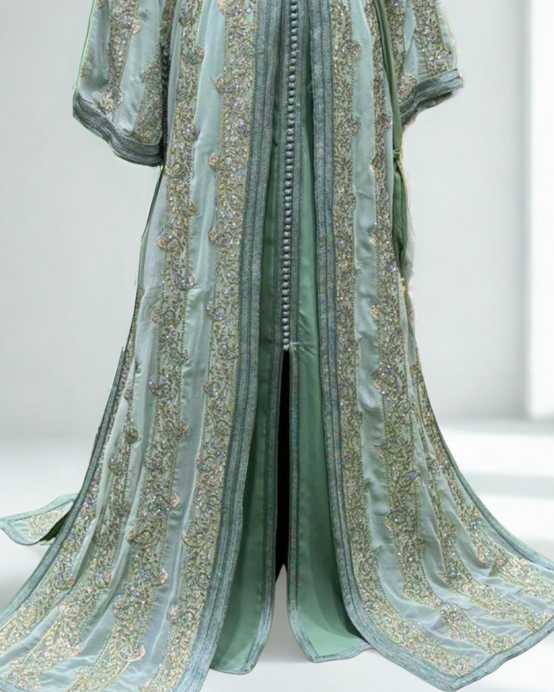 Moroccan Royal Light Blue Kaftan