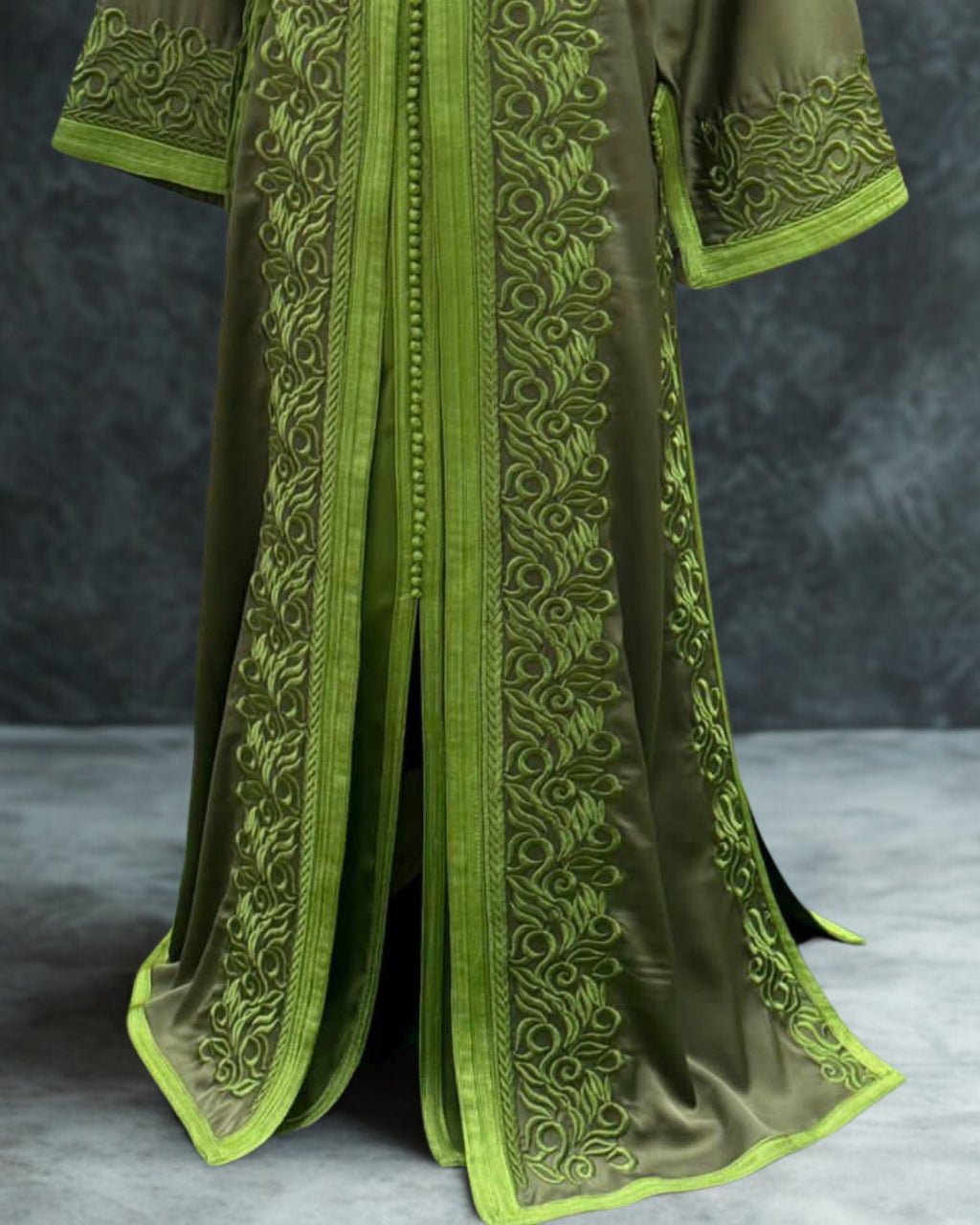 Moroccan Royal Lime Green Kaftan