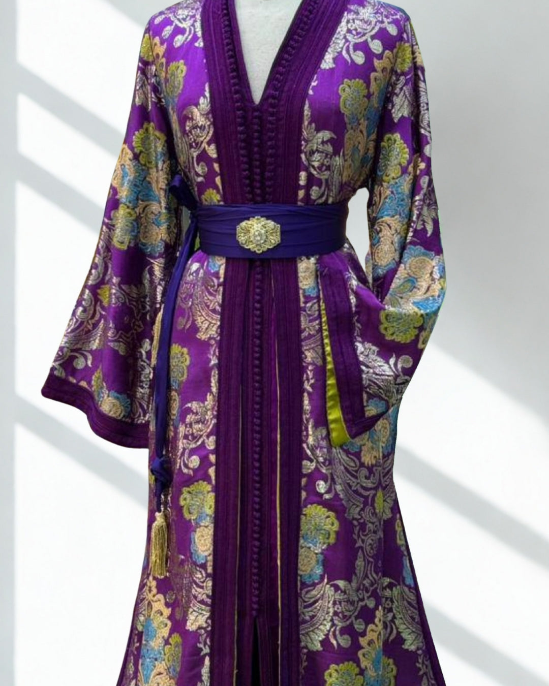 purple and gold kaftan dress Purple and Gold Caftan