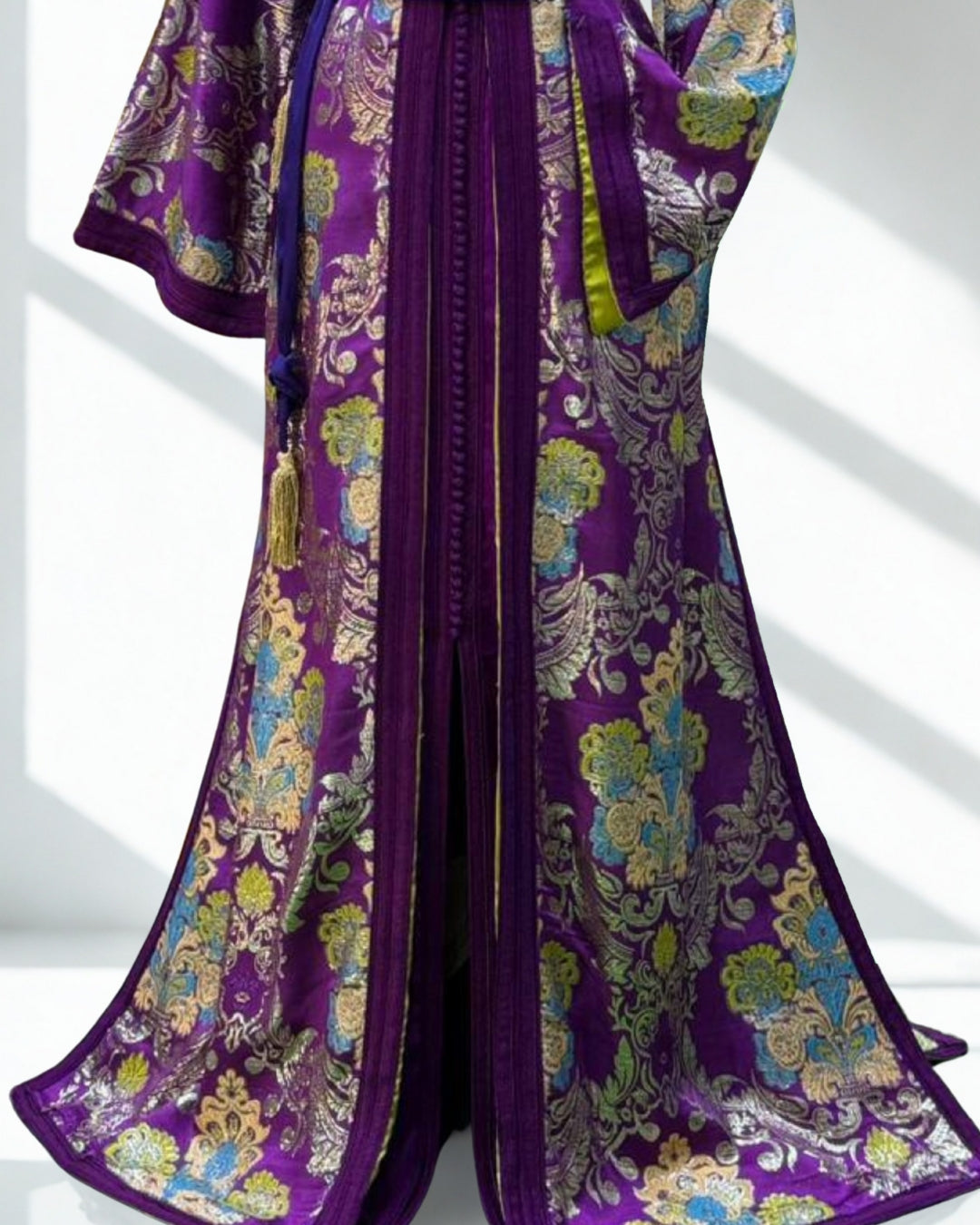 purple kaftan dresses Purple Contemporary Dresses Styli Purple Regular Fit Kaftan Dress With Belt