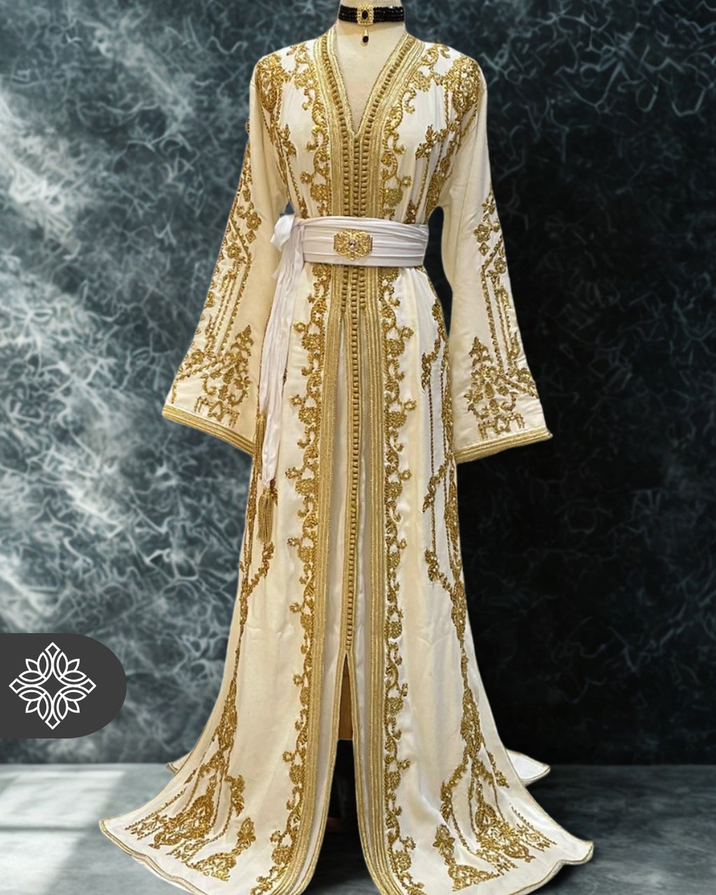Moroccan Royal White Kaftan | Wedding Dress