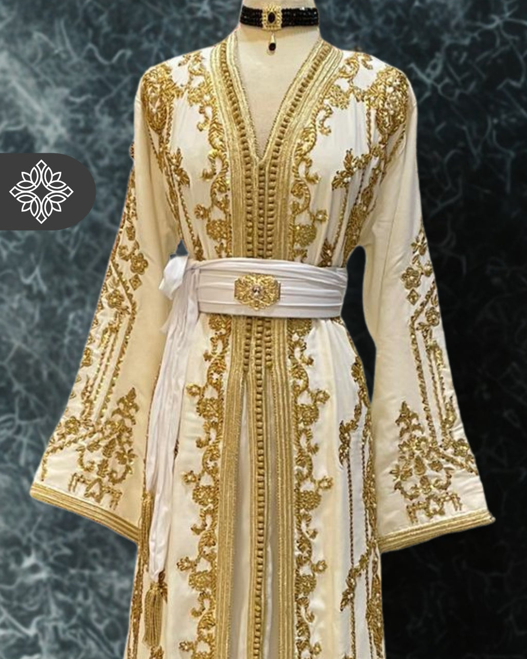 Moroccan Royal White Kaftan | Wedding Dress