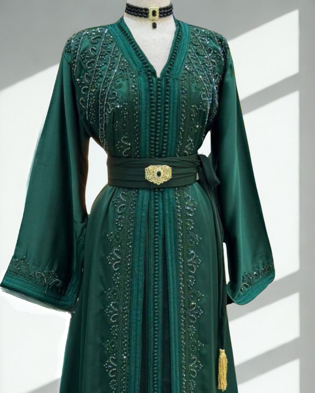 Moroccan Deep Green Kaftan