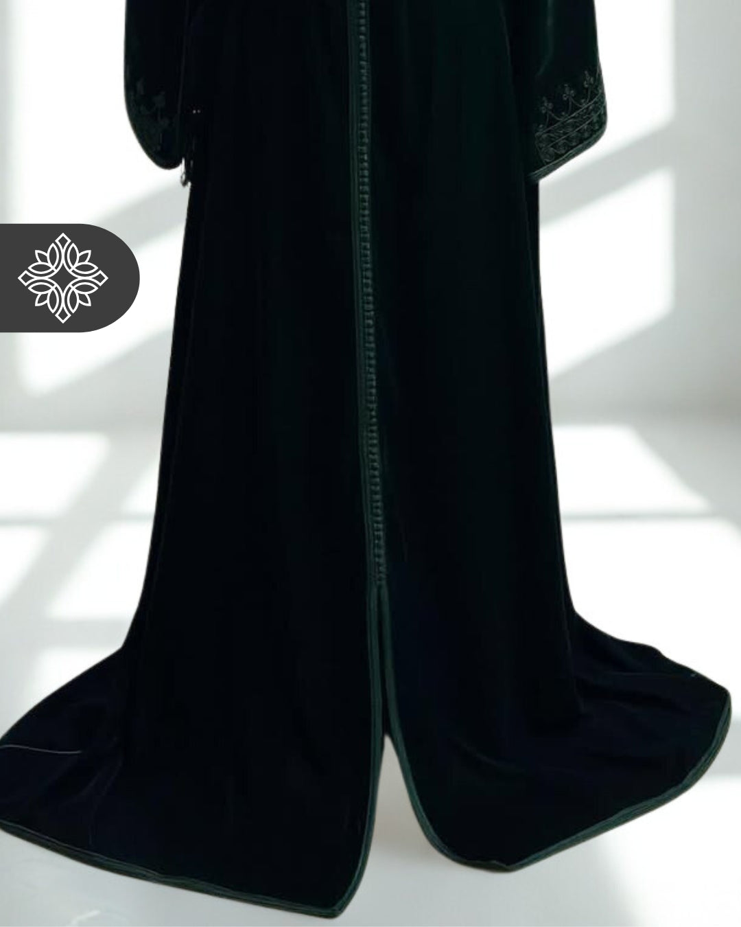 Moroccan Kaftan Deep Burgundy | Velvet One-Piece Caftan