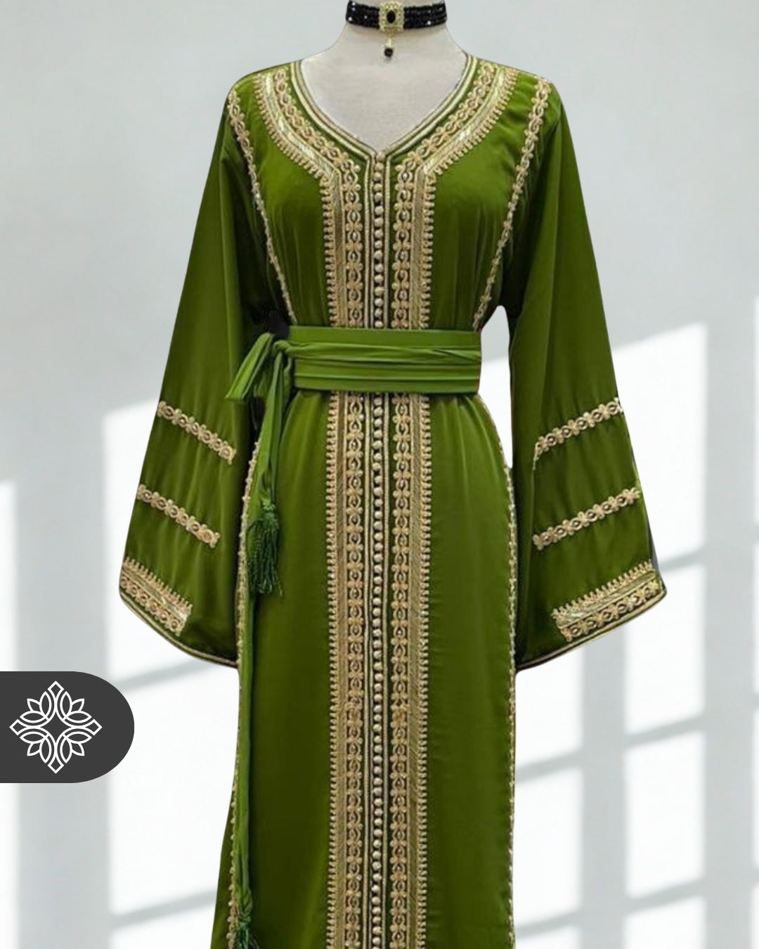 Moroccan Kaftan Lime Green | Moroccan Abaya