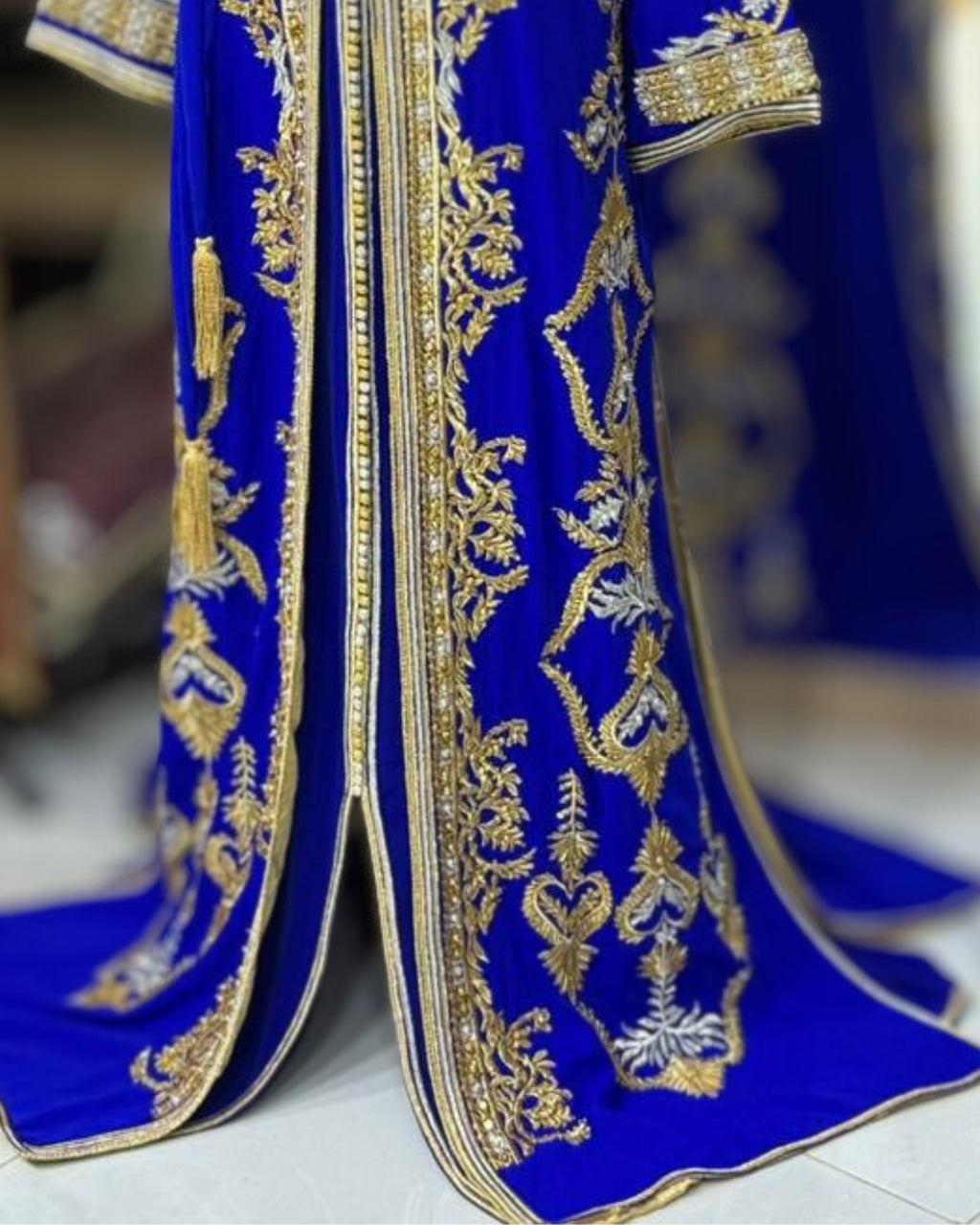 Moroccan Royal Blue Two Piece Kaftan