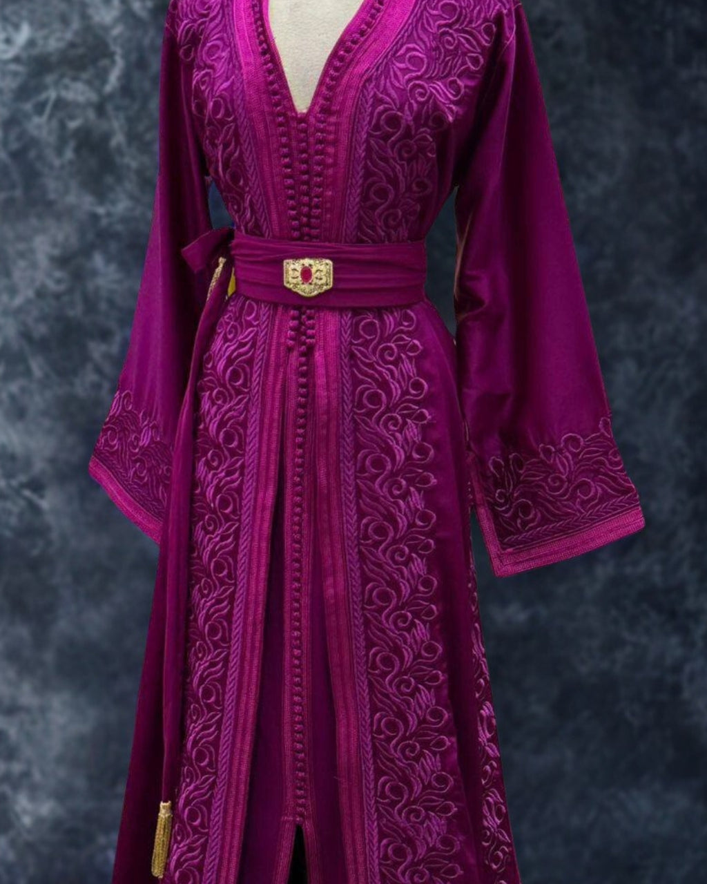 Moroccan Royal Lime Green Kaftan