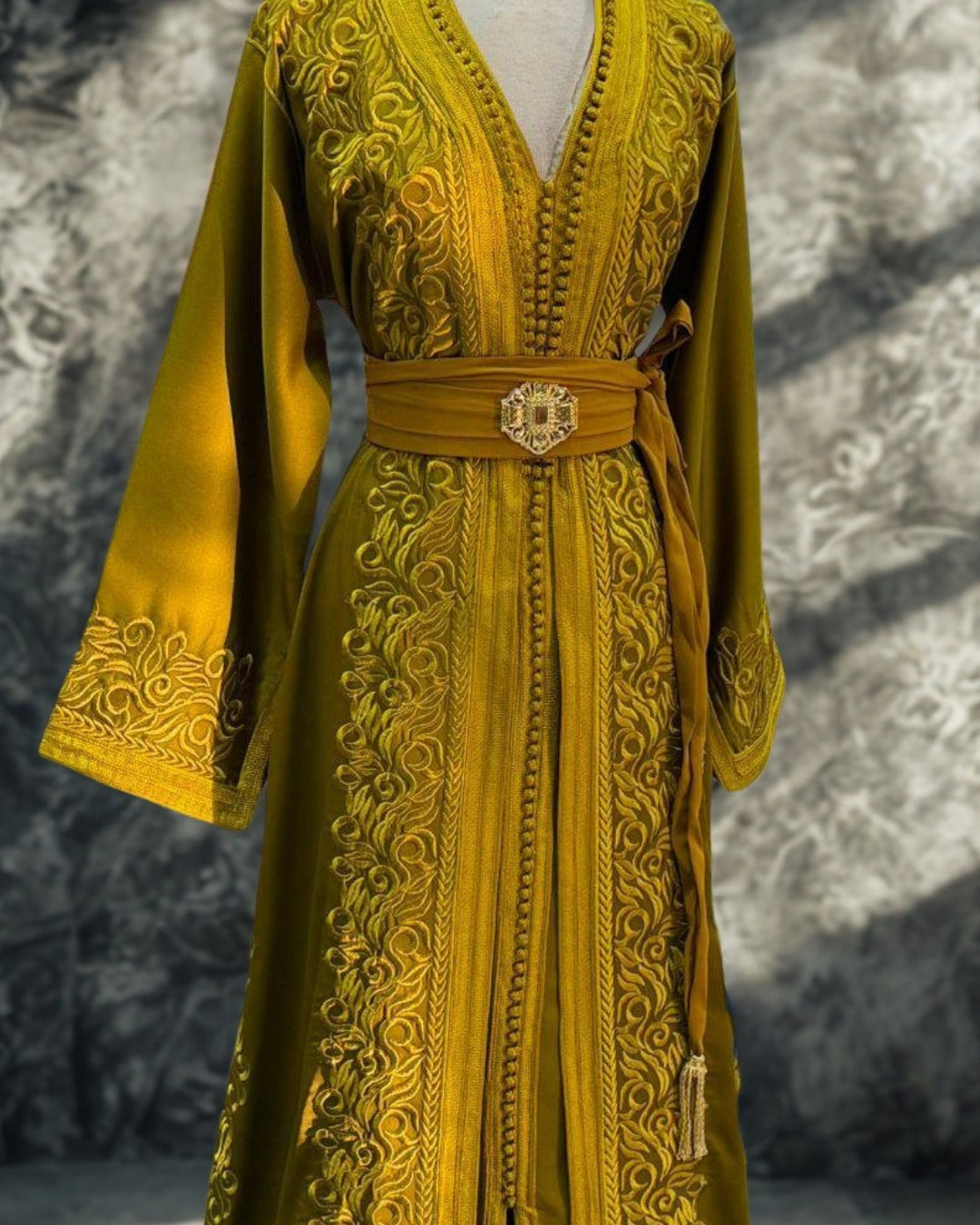 Moroccan Royal Golden Yellow Kaftan