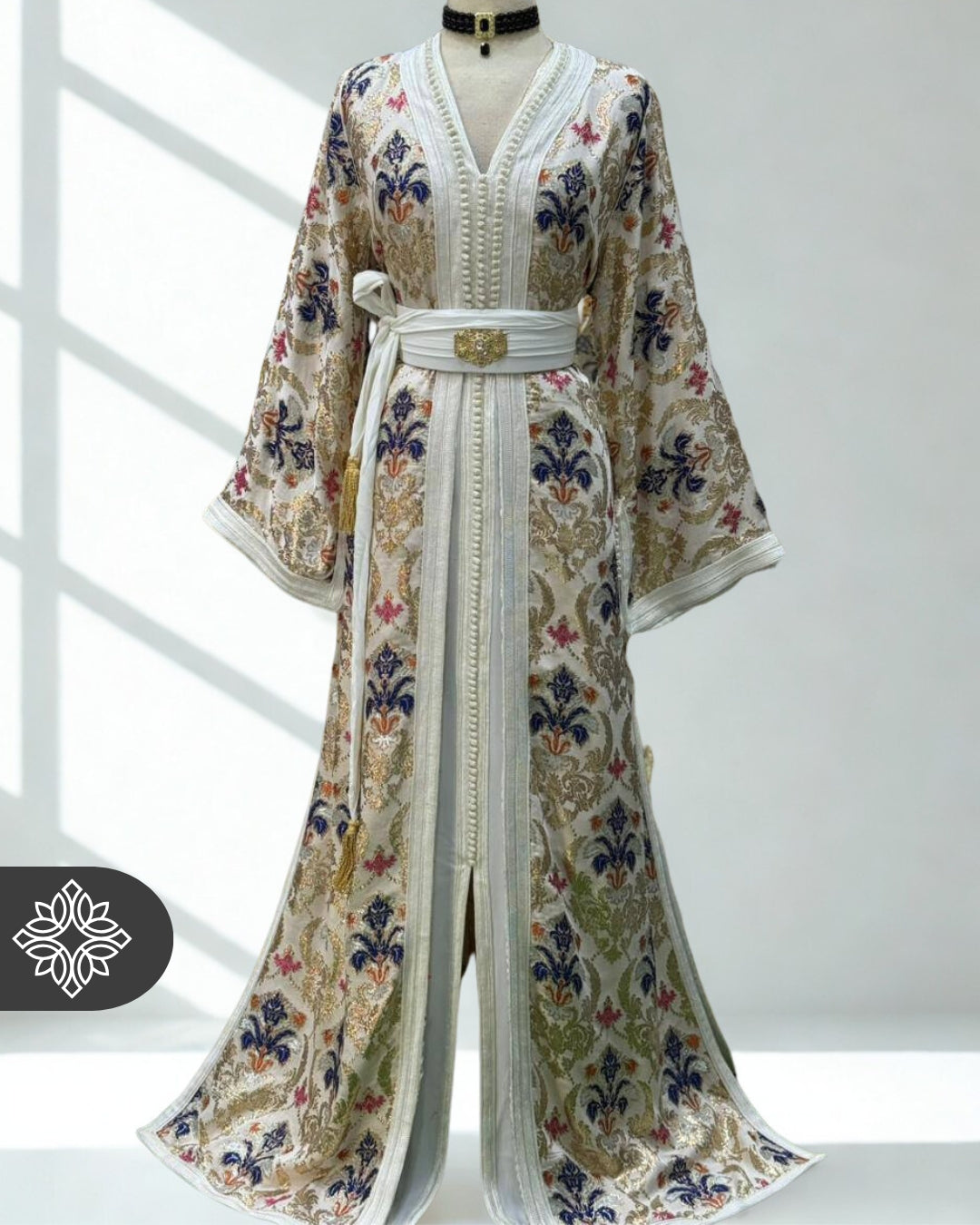 Moroccan Royal Off-White Kaftan