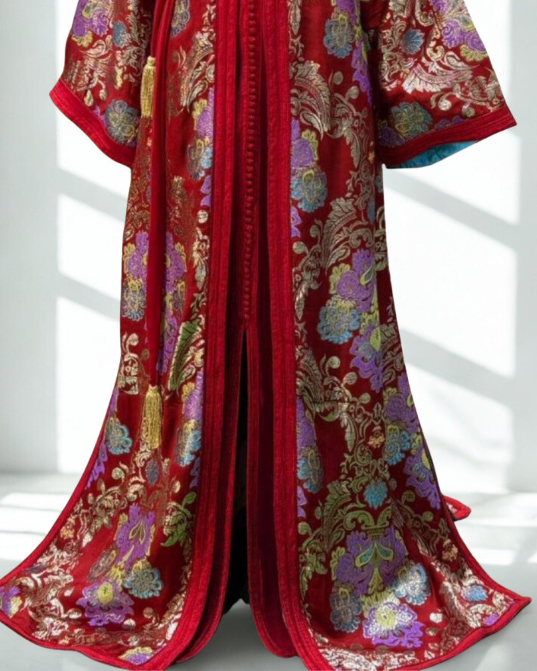 Moroccan Royal Purple Kaftan, Red Kaftan
