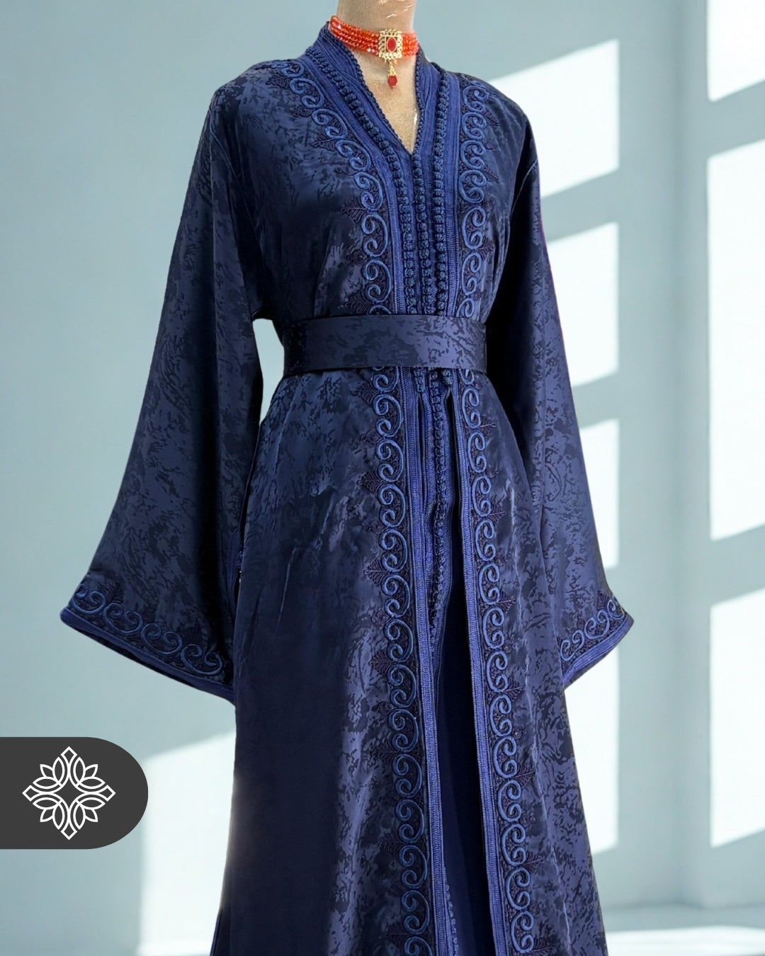Fuchsia Pink Moroccan Takchita |  Luxury Kaftan Two-Piece Couture