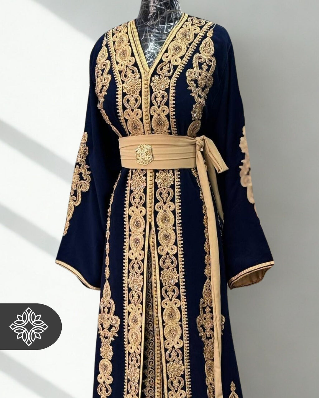 Fuchsia Moroccan Two-Piece Kaftan | Tonal Embroidery | Couture Takchita