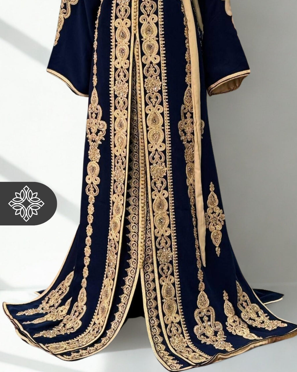Fuchsia Moroccan Two-Piece Kaftan | Tonal Embroidery | Couture Takchita