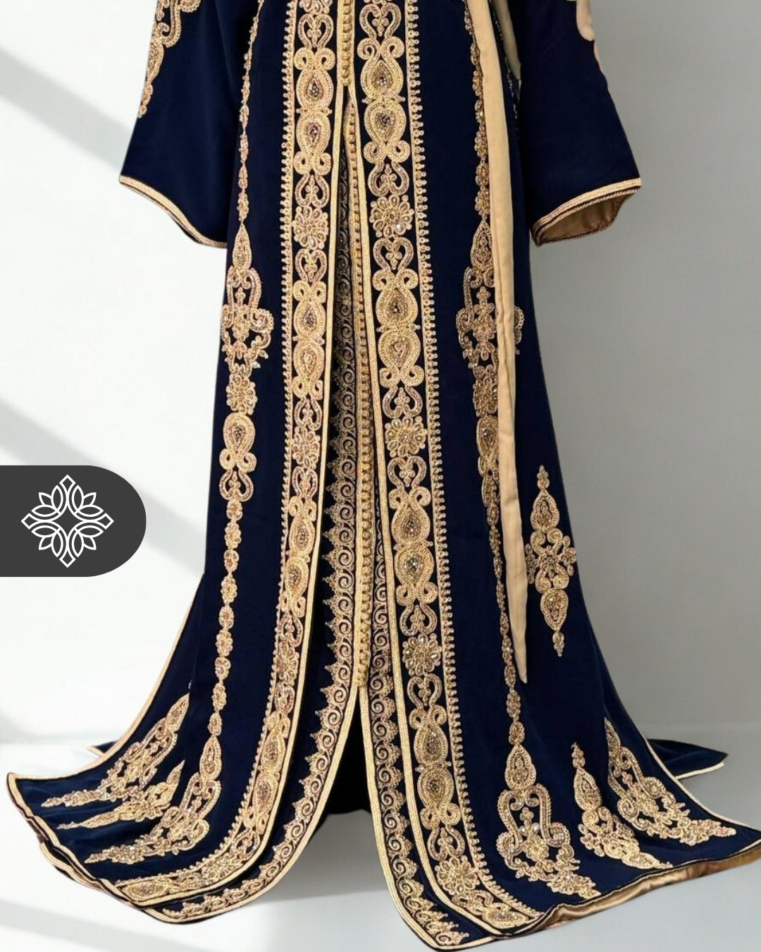 Fuchsia Moroccan Two-Piece Kaftan | Tonal Embroidery | Couture Takchita