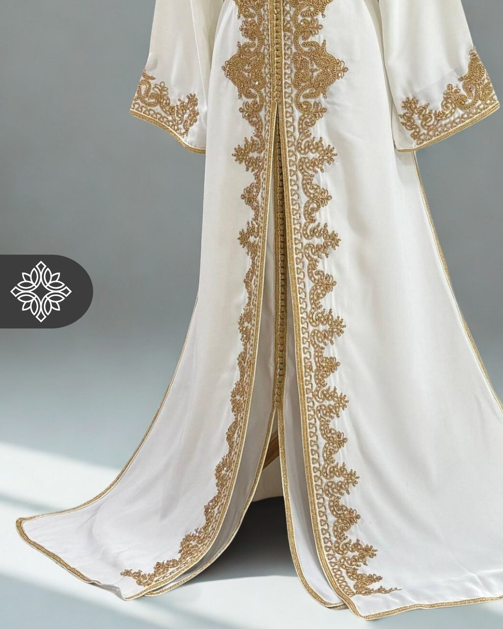 Royal Ruby Red & Gold Two-Piece Takchita | Luxury Moroccan Two-Piece Caftan Dress