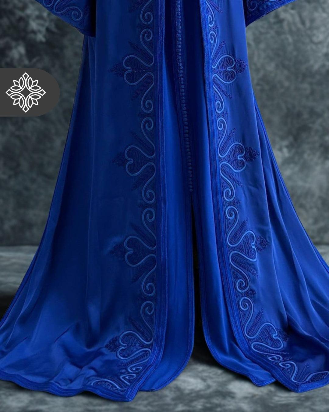 Lavender Moroccan Takchita | Luxury Two-Piece Kaftan | Tonal Hand Embroidery