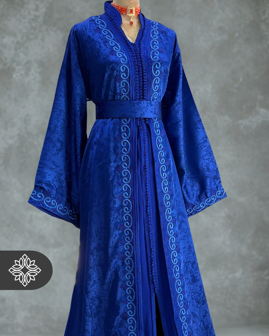 Fuchsia Pink Moroccan Takchita |  Luxury Kaftan Two-Piece Couture