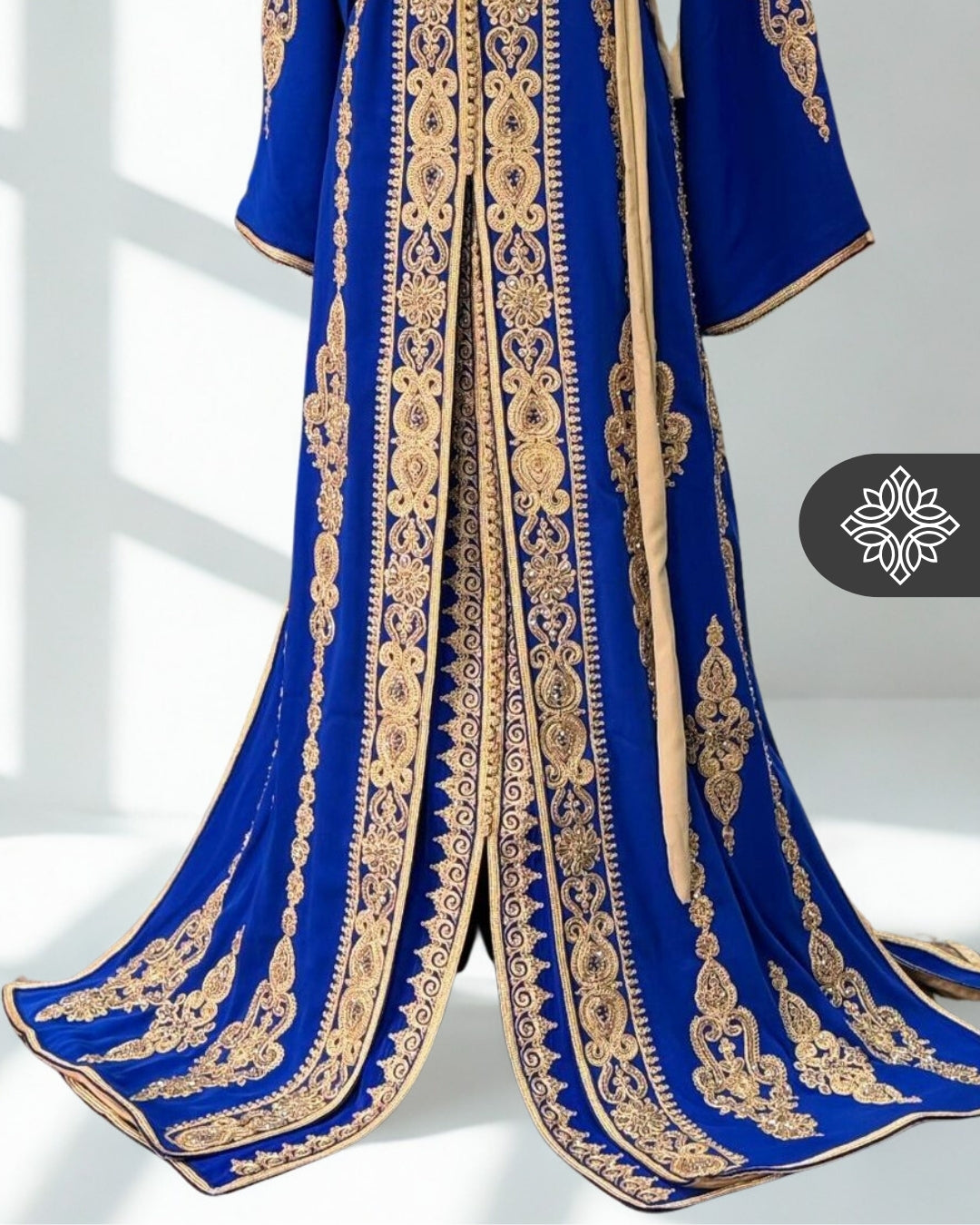 Fuchsia Moroccan Two-Piece Kaftan | Tonal Embroidery | Couture Takchita