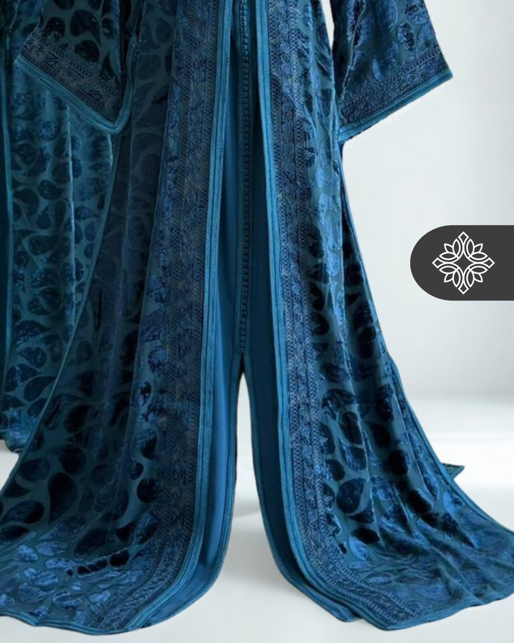 Unique Golden Brown Moroccan Takchita | Luxury Two-Piece Kaftan