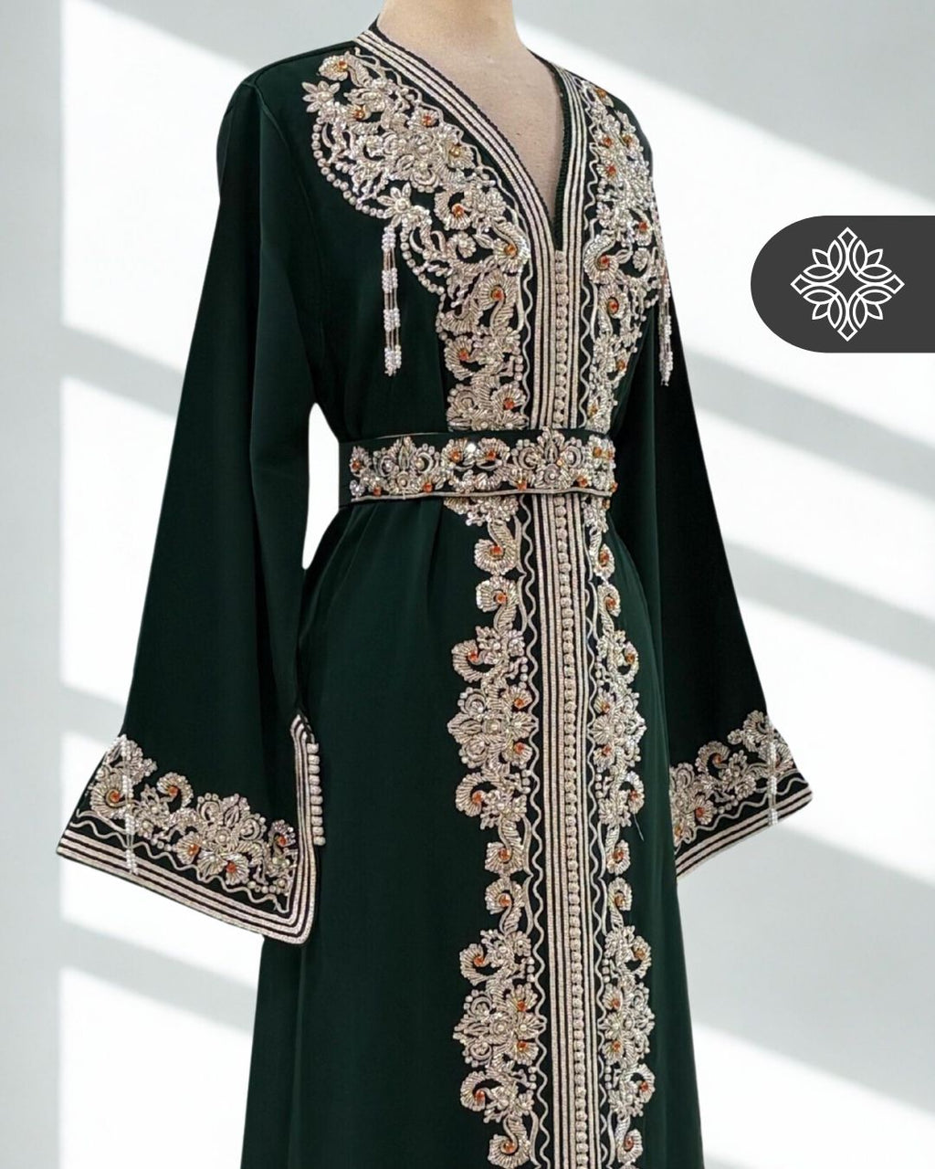 Royal Blue One Piece Kaftan Luxury Silver Embroidery Beads Moroc royal-blue-one-piece-kaftan-luxury-silver-embroidery-beads-moroc