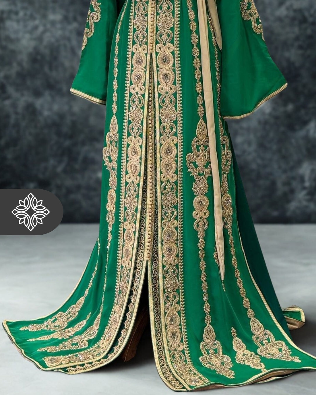 Fuchsia Moroccan Two-Piece Kaftan | Tonal Embroidery | Couture Takchita