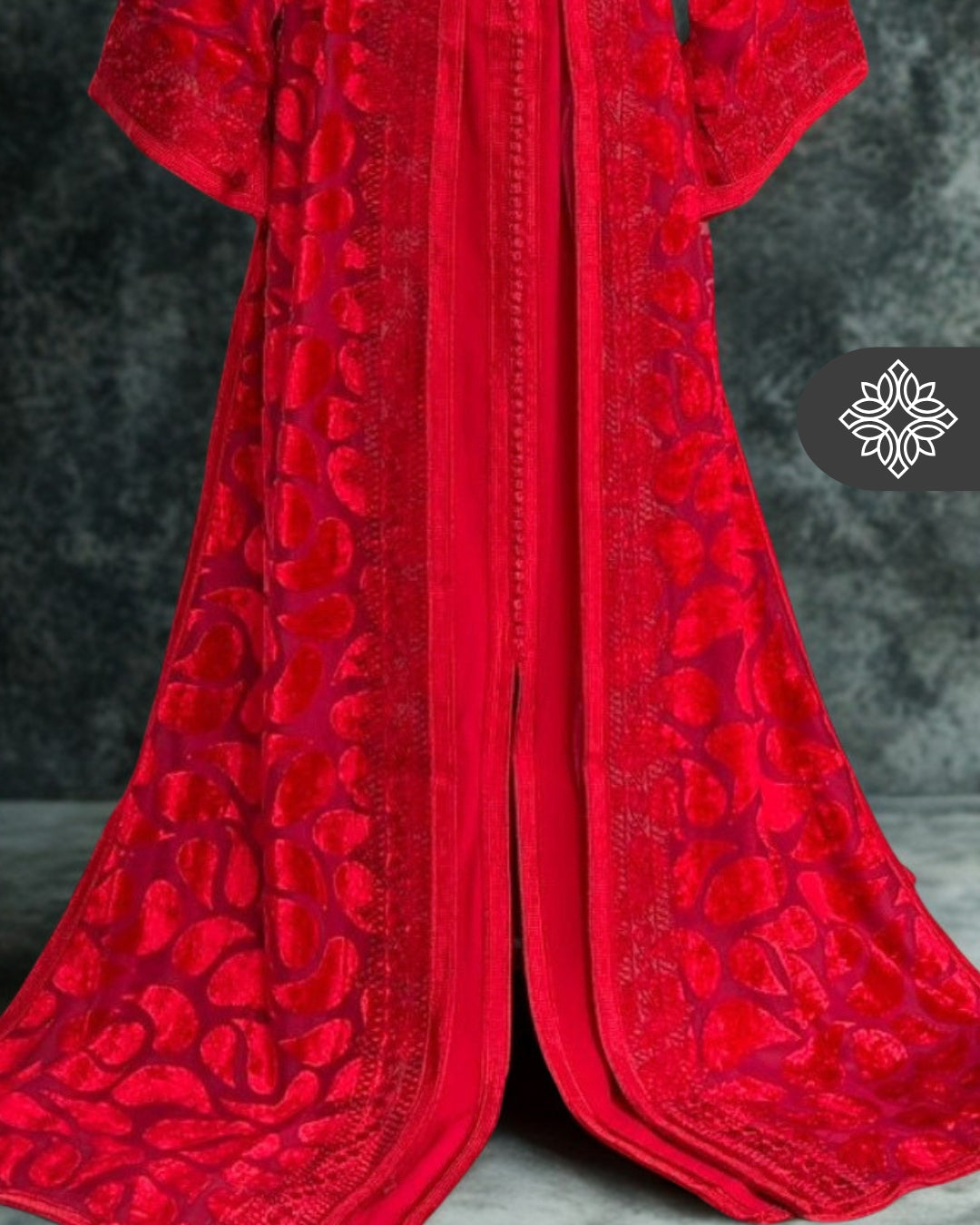 Unique Golden Brown Moroccan Takchita | Luxury Two-Piece Kaftan