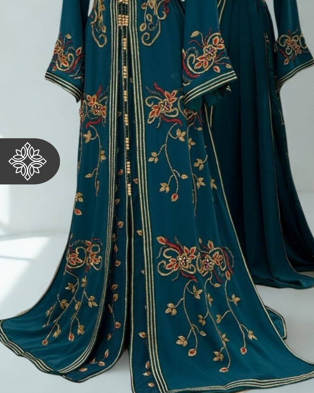 Royal Purple Moroccan Takchita | Elegant Two-Piece Kaftan | Moroccan Heritage Embroidery