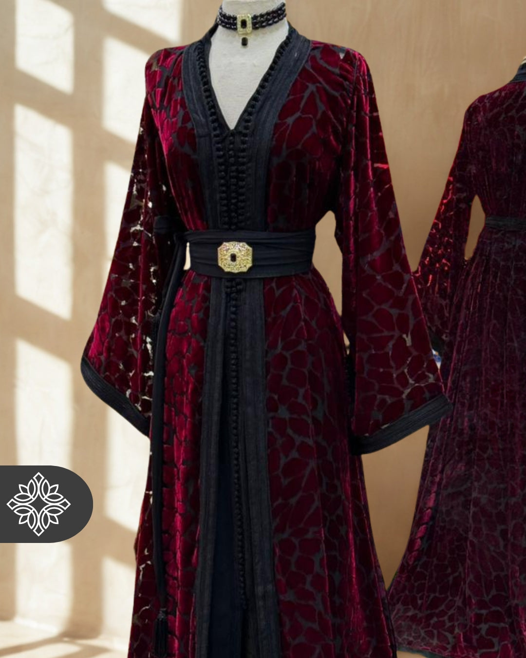 The Ethereal Bloom Velvet Kaftan — Celestial White | Handmade Robe Orientale Takchita Marocaine