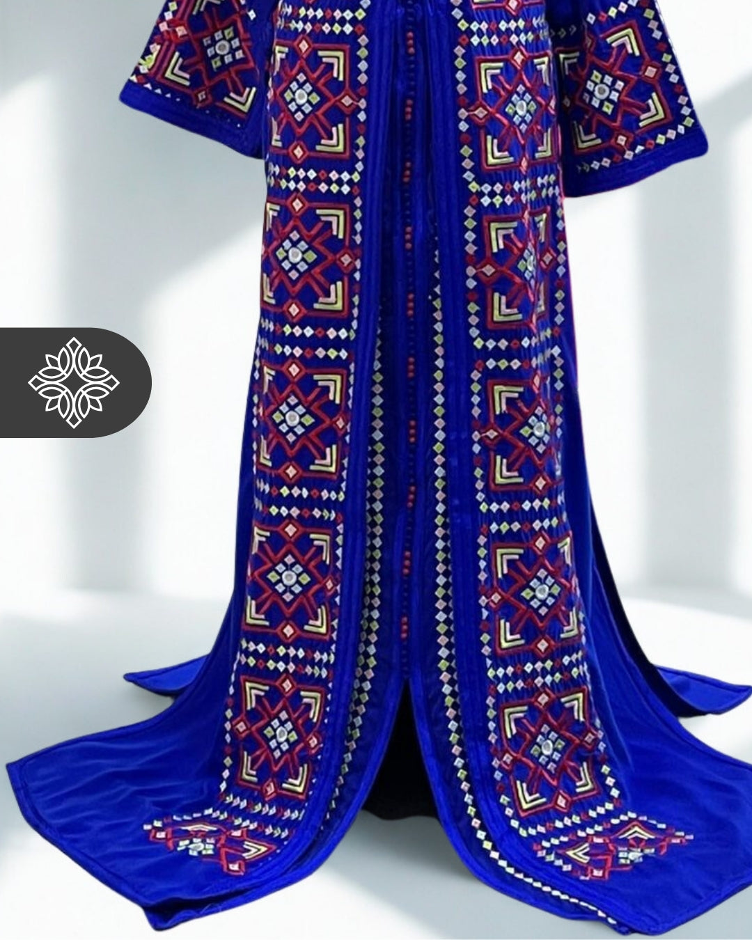 Two-Piece Kaftan Royal Blue Velvet | Takchita | Caftan Dress Moroccan Style