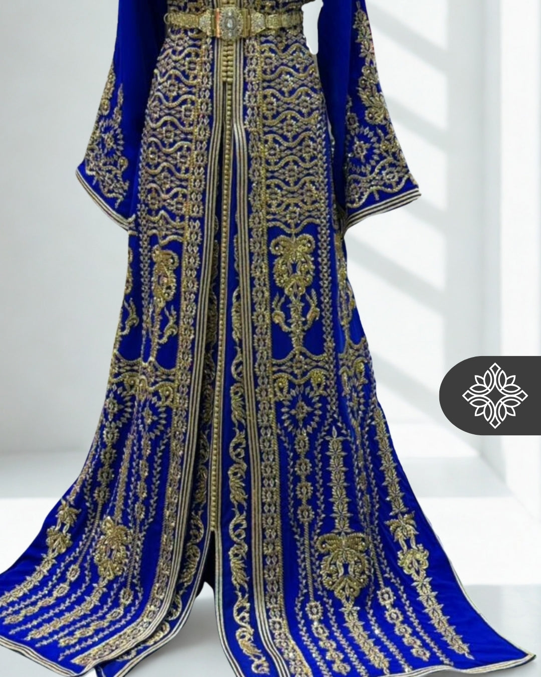 Two-Piece Kaftan Royal Blue & Gold | Takchita | Caftan Dress